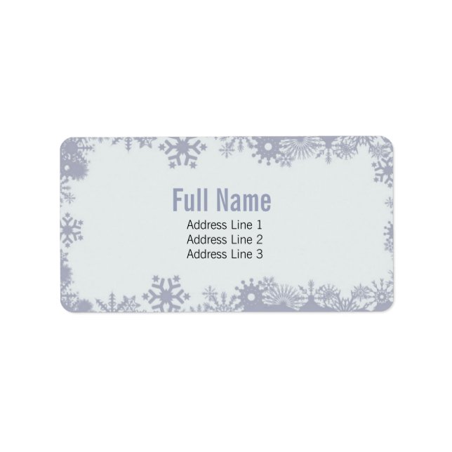 Retro snowflakes 1 christmas labels (Front)