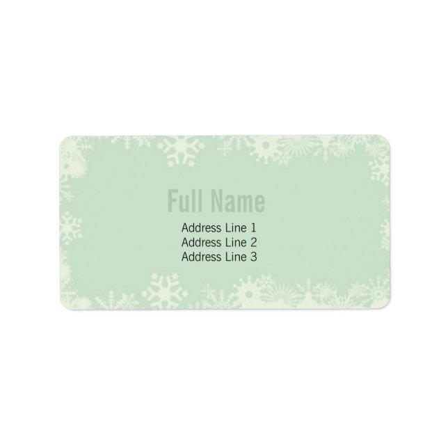 Retro Snowflakes 2 christmas labels (Front)
