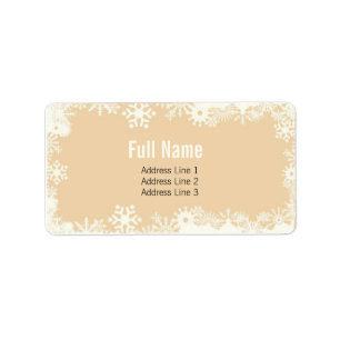 Retro Snowflakes 4 christmas labels