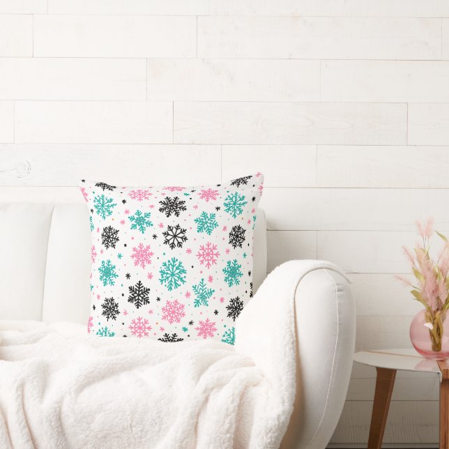 Retro Snowflakes Cushion (Couch)