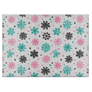 Retro Snowflakes Cutting Board