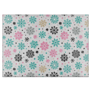 Retro Snowflakes Cutting Board