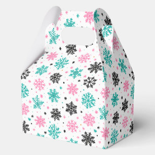 Retro Snowflakes Favour Box