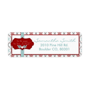 Retro Snowflakes Return Label Return Address Label