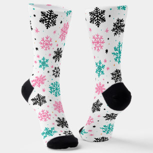 Retro Snowflakes Socks