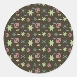 Retro Snowflakes Sticker