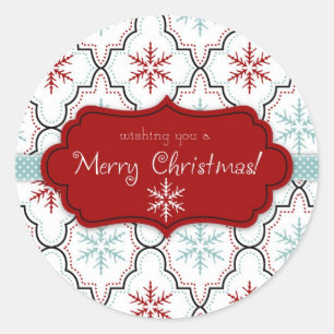 Retro Snowflakes Sticker 2