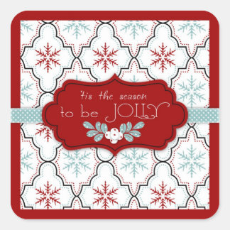 Retro Snowflakes Sticker B