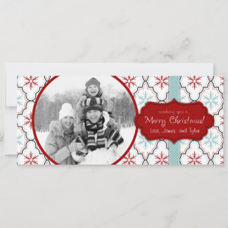 Retro Snowflakes Tall Card