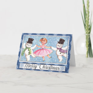 Retro Snowman Christmas Card