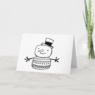 Retro snowman merry everything happy always holiday card