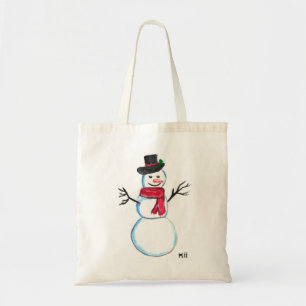 Retro Snowman Tote Bag