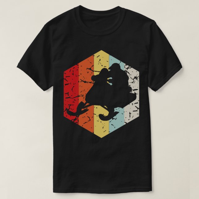 Retro Snowmobile Silhouette T-Shirt (Design Front)
