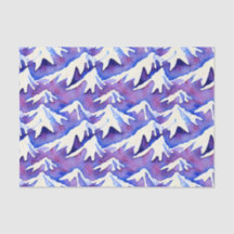 Retro Snowy Purple Mountains