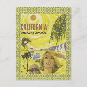Retro So Cal Air Travel  Postcard