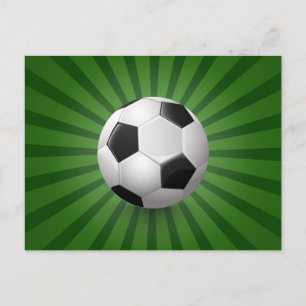 Retro Soccer Ball postcard