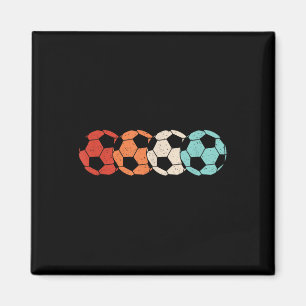 Retro Soccer Ball Soccer Player Men Women Kids Magnet