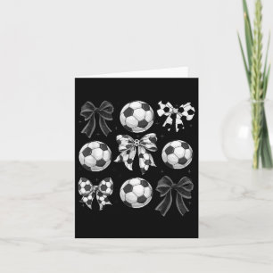 Retro Soccer Bow,game Day,coquette Soccer Mum,mama Card