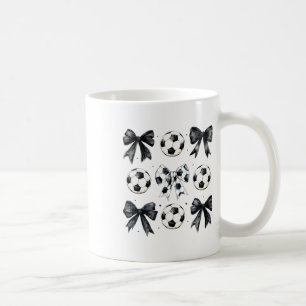 Retro Soccer Bow Game Day Mama Soccer Mother's Day Coffee Mug