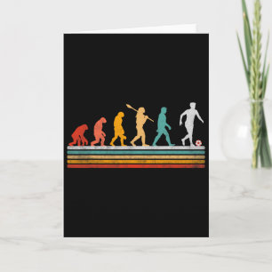 Retro Soccer Evolution Gift For Players Women Teen Card