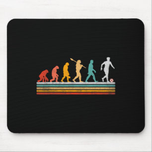 Retro Soccer Evolution Gift For Players Women Teen Mouse Pad