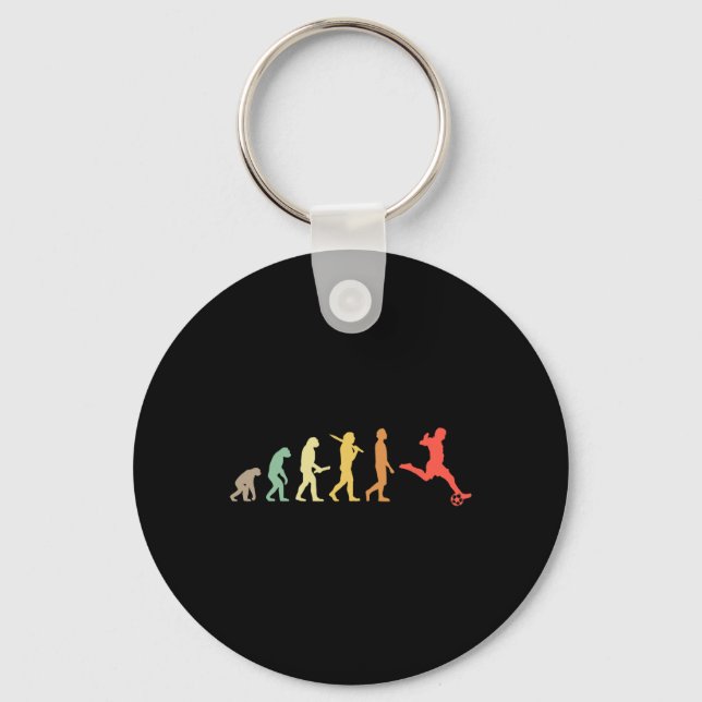 Retro Soccer Evolution - Soccer Player  Key Ring (Front)