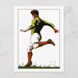 Retro soccer football vector art design postcard