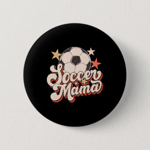 Retro Soccer Mama Soccer Mum Vintage Soccer Season 6 Cm Round Badge