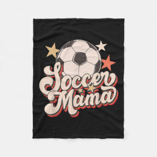 Retro Soccer Mama Soccer Mum Vintage Soccer Season Fleece Blanket