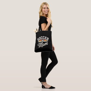 Retro Soccer Mum Design - Vintage Style Football Tote Bag