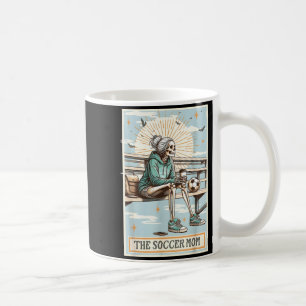 Retro soccer mum tarot card soccer skeleton mama coffee mug