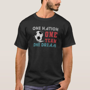 Retro Soccer One Nation Team Dream Vintage Footbal T-Shirt