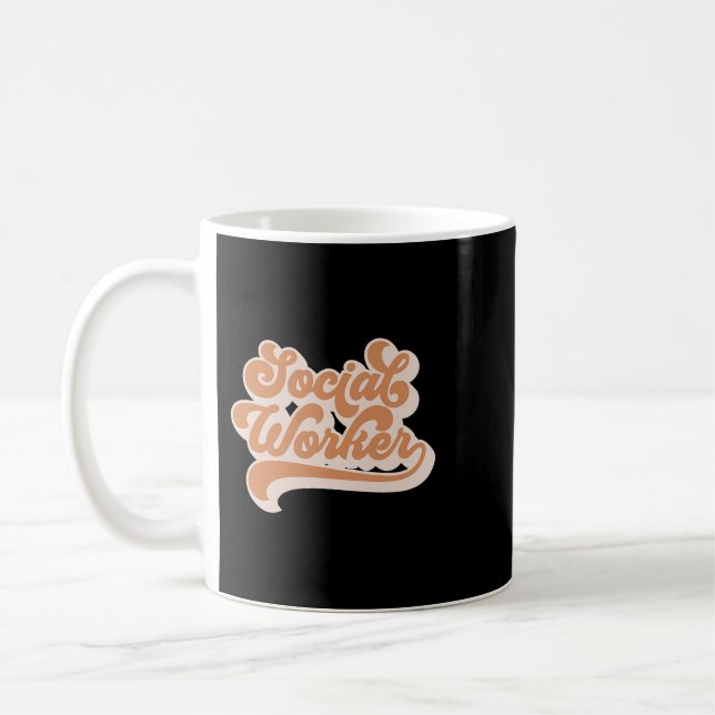 Retro Social Work For Social Worker Coffee Mug (Left)