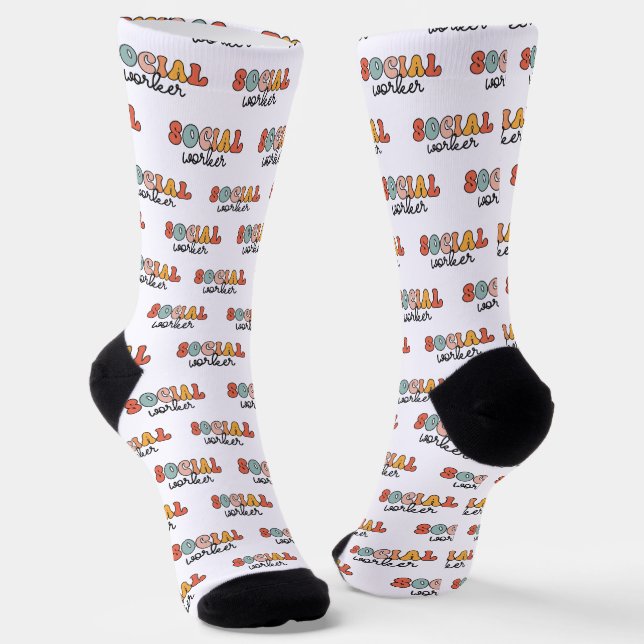 Retro Social Worker Socks (Angled)