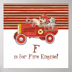 Retro Sock Monkey w Stocking Cap Baby Boy Gifts Poster