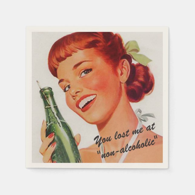 Retro Soda Ad Joke Napkin (Front)