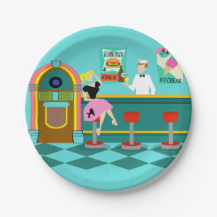 Retro Soda Fountain Paper Plates