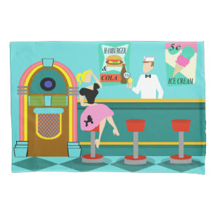 Retro Soda Fountain Pillowcase
