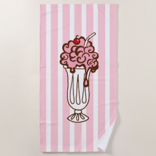 Retro Soda Ice Cream Beach Pool Towel Gift