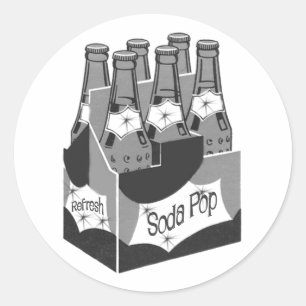 Retro Soda Pop Classic Round Sticker