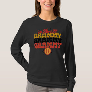 Retro Softball Grammy Softball Mum Grammy Mothers T-Shirt