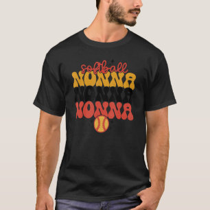 Retro Softball Nonna Softball Mum Nonna Mothers D T-Shirt