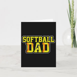 Retro Softll Dad Game Day Dad Father's Day Christm Card