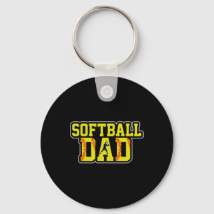 Retro Softll Dad Game Day Dad Father's Day Christm Key Ring