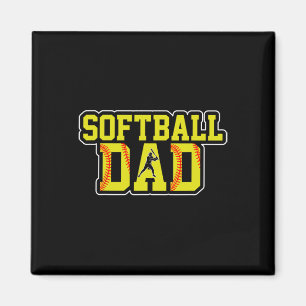 Retro Softll Dad Game Day Dad Father's Day Christm Magnet