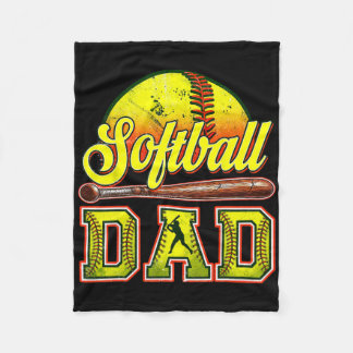 Retro Softll Dad Game Day Dad Father's Day Fleece Blanket