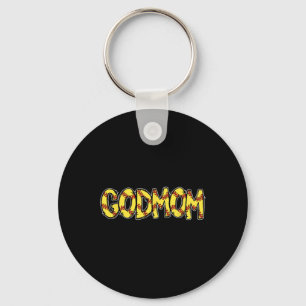 Retro Softll Mommy Godmom Birthday Party Key Ring
