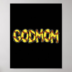 Retro Softll Mommy Godmom Birthday Party Poster