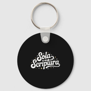 Retro Sola Scriptura Reformed Christian Theology D Key Ring