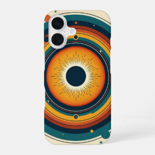 Retro Solar Eclipse iPhone 16 Case